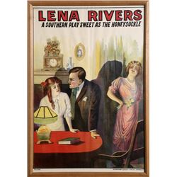 Lena Rivers: A Southern Play as sweet as the Honeysuckle, Lithograph Poster