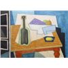Image 1 : Laurent Marcel Salinas, Cubist Still Life with Bottle (1111), Oil Painting