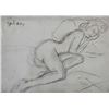 Image 1 : Laurent Marcel Salinas, Lounging Nude on Pillow (1001), Graphite on Canvas