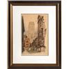 Image 1 : Luigi Kasimir, The Barclay-Vesey Building, Manhattan, Color Aquatint Etching