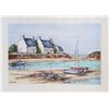 Image 1 : Lacombe, Sand Bar with Boats, Pastel and Watercolor Painting