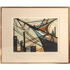 Image 1 : Otto Wilhelm Eglau, Schiff auf Djerba (Ship on Djerba), Color etching, aquatint, and drypoint