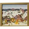 Image 1 : Moisey Kogan, Winter in the Russian Village, Oil Painting