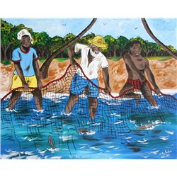 Isiah Nicholas, The Big Catch, Acrylic Painting