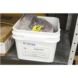 pail of 4 bags bright red 9 x 1 1/2