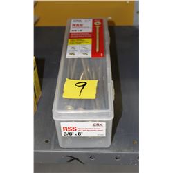 3/8 x 8" rugged structural screws 2 boxes
