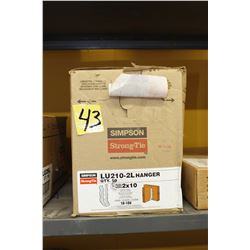 case of 50 joist hangers for double 2x10