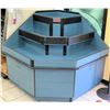 Image 1 : Blue 3 Tier Hexagon Shaped Display Corner Unit