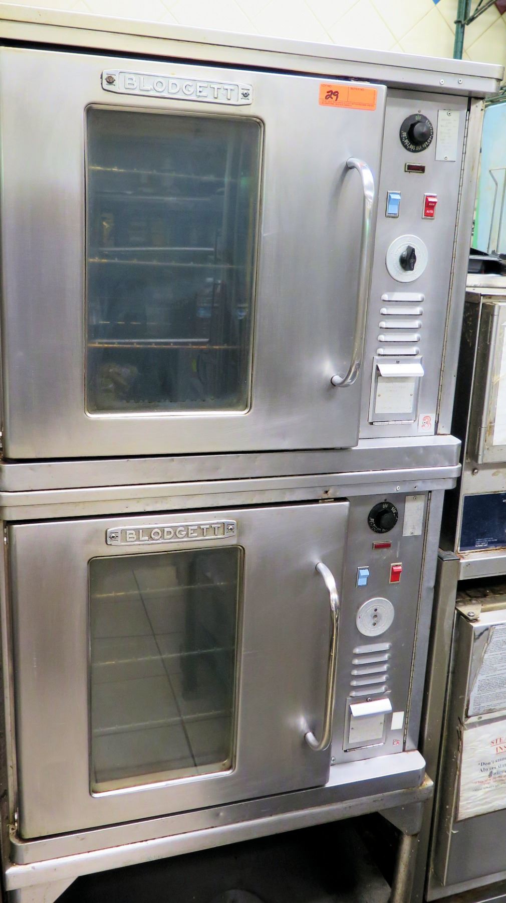 Qty 2 Blodgett Stacked Commercial Convection Ovens