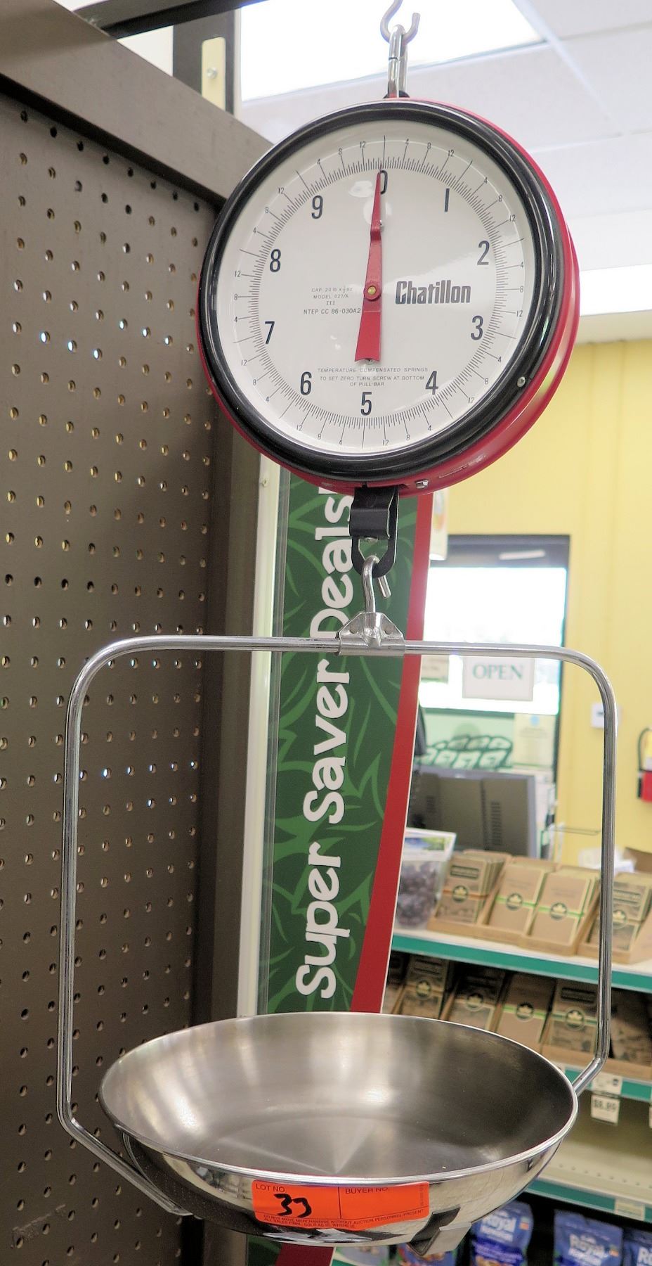 Hanging Chatillon 10 Pound Weight Scale