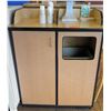 Image 1 : Double Side Wooden Rubbish Container w/ Shelves 38" x 24" x 48" High