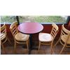Image 8 : Qty 6 Round 30" Wooden Tables & 16 Wood Chairs