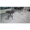 Image 5 : Qty 3 Black Wrought Iron 30" Outdoor Tables & 6 Matching Chairs