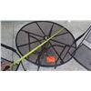 Image 7 : Qty 3 Black Wrought Iron 30" Outdoor Tables & 6 Matching Chairs