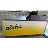 Image 1 : Long Wooden Customer Service Counter w/ Shelves & Aloha Painted 73"Lx24"Dx36"H