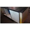 Image 8 : Long Wooden Customer Service Counter w/ Shelves & Aloha Painted 73"Lx24"Dx36"H