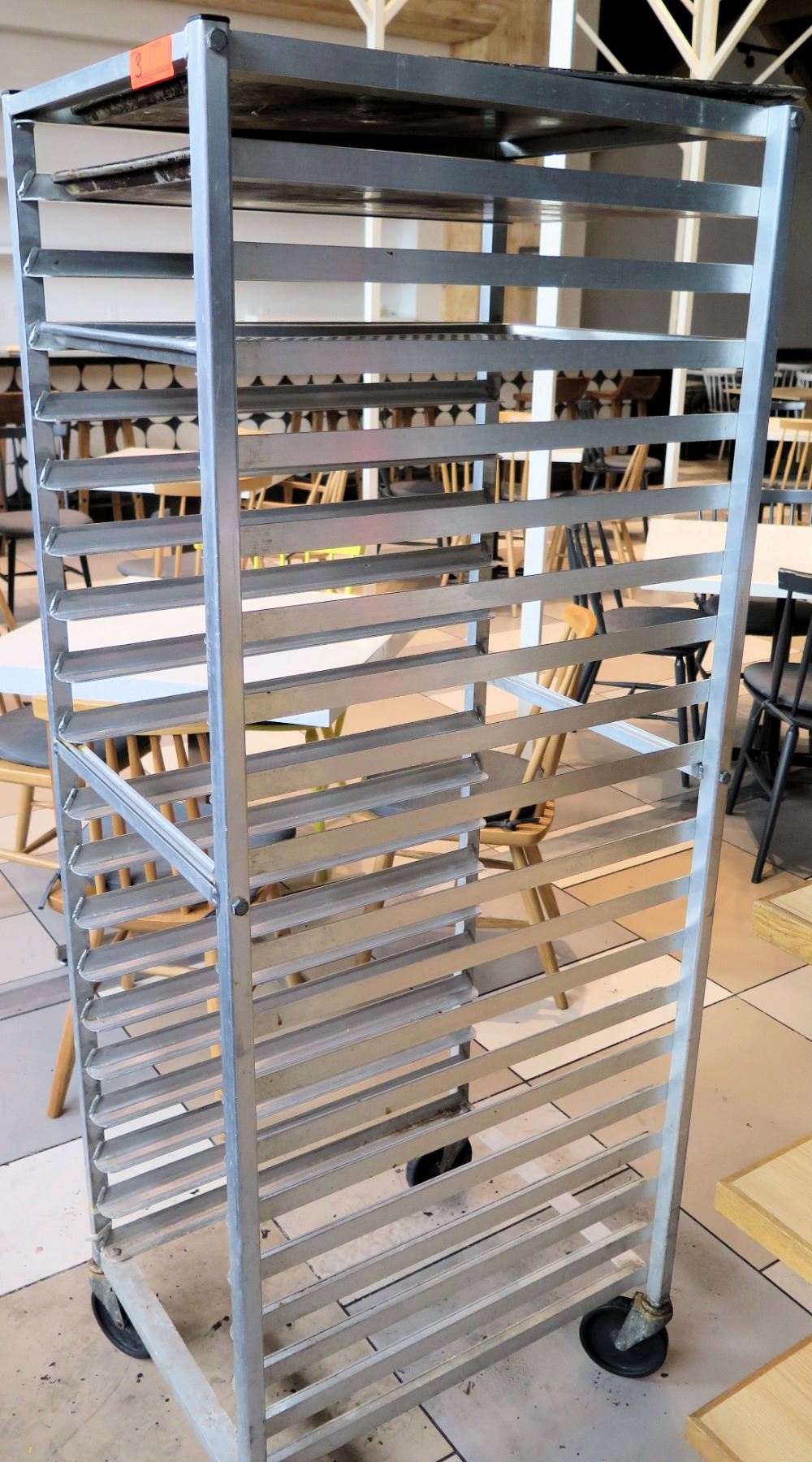 Rolling Bakery Sheet Pan Rack 20.5" x 26"D x 66"H Oahu Auctions