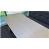 Image 7 : Rectangular Wooden Table (87x29.5")  w/ 2 Upholstered Bench Seats (26"x70")