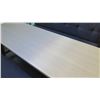 Image 8 : Rectangular Wooden Table (87x29.5")  w/ 2 Upholstered Bench Seats (26"x70")