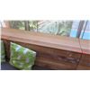 Image 16 : Qty 2 Wooden Tables (87"x29.5") w/ Upholstered Bench Seats, Cushions & Long Modular Bench Seating