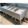 Image 1 : Perlick 3-Compartment Sink w/ 2 Drainboards NSF D058023 (60"x24"x35.5"H)