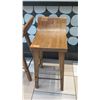 Image 2 : Qty 2 Wooden Barstools w/ Iron Accent (35"H)