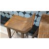 Image 8 : Qty 2 Wooden Barstools w/ Iron Accent (35"H)