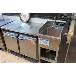 Stainless Prep Table w/ Sink 61.5"x26"x39"H