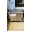Image 2 : Stainless Sink w/ Prep Section & Undershelving 38"x26"x35"H