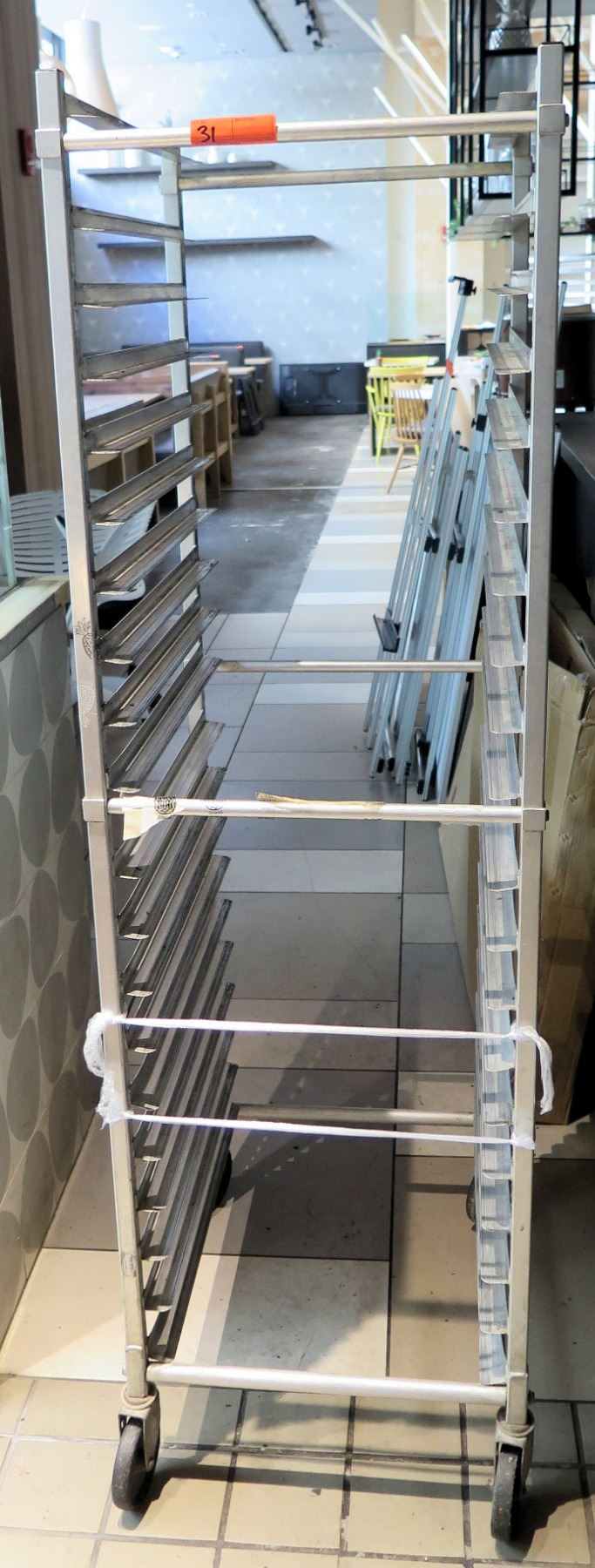 Rolling Bakery Sheet Pan Rack 20.5