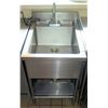 Image 1 : Stainless Steel Sink w/ Undershelf 24"x32"x36"H