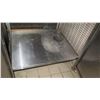 Image 7 : Stainless Steel Prep Table w/ Backsplash & Cabinet 28.5"x34.5"x35"H
