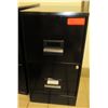 Image 1 : Black Metal 2-Drawer File Cabinet 14.5"x18"x27.5"H