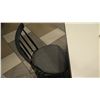 Image 3 : White Table w/ Metal Base (35x35) & 4 Wooden Chairs w/ Seat Cushions