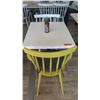 Image 2 : White Table w/ Metal Base (24x30) & 2 Wooden Chairs w/ Seat Cushions