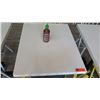 Image 2 : White Table w/ Metal Base (24x30) & 2 Wooden Chairs w/ Seat Cushions