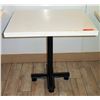 Image 1 : White Table w/ Metal Base (24x30) -  surface of table has damage)