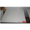 Image 2 : White Table w/ Metal Base (24x30) -  surface of table has damage)