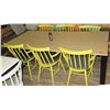 Image 1 : Modern Maple-Tone Table (78x36) & 6 Wooden Chairs w/ Seat Cushions