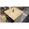 Image 2 : Modern Maple-Tone Table  (31x36) & 2 Wooden Chairs