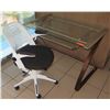Image 1 : Minimalist Glass Computer Desk (42"x27.5"x30"H) 