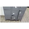 Image 2 : Gray Metal Locker Unit w/ 18 Compartments, 36"x12"x78"H