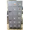 Image 1 : Gray Metal Locker Unit w/ 18 Compartments, 36"x12"x78"H