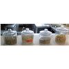 Image 1 : Qty 4 Misc Canisters w/ Lids