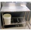Image 1 : Stainless Steel Rectangle Prep Table w/ Backsplash & Undershelf 42" x 21.5" x 33.5"H