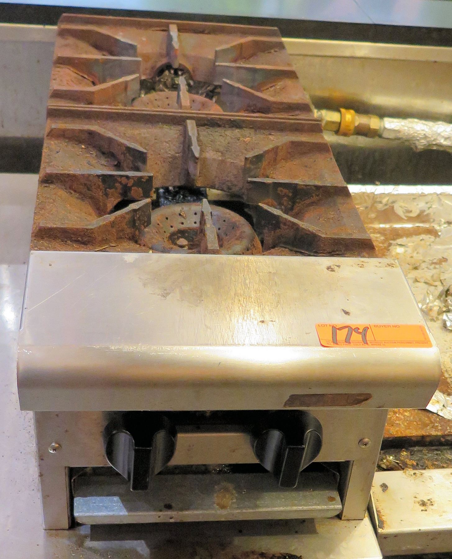 American Range 2-Burner Commercial Gas Cooking Stove 12"x30"x11"H