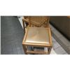 Image 8 : Qty 4 Reeded Modern Wooden Chairs w/ Upholstered Seats (18x20 seat)