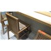 Image 8 : Qty 8 Reeded Modern Wooden Chairs w/ Upholstered Seats (18x20 seat)