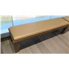 Image 2 : Qty 2 Wooden Bench w/ Upholstered Seat 71"x17.5"x15.5"H