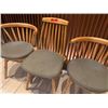 Image 3 : Qty 3 Misc. Wooden Chairs w/ Cushions